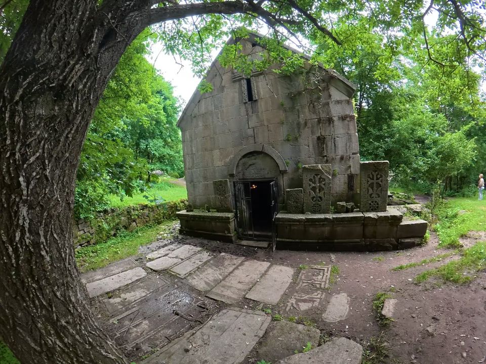 Jukhtak Monastery among the trees
